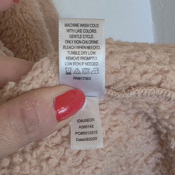 Ugg Koolaburra Womens Cardigan Large Pink Hooded Open Jacket Pockets Laganlook - Picture 6 of 6